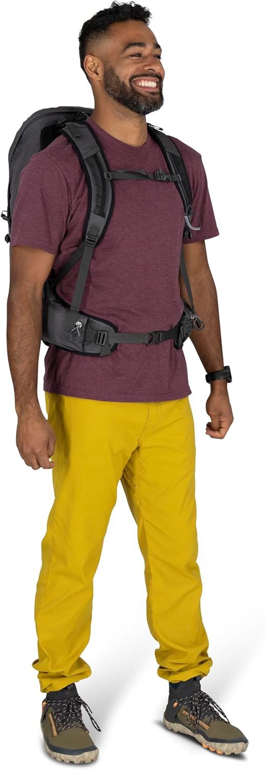 Osprey Talon 26L Men's Lightweight Hiking Backpack - Daypack for Travel & Camping, Phantom Grey/Dark Charcoal