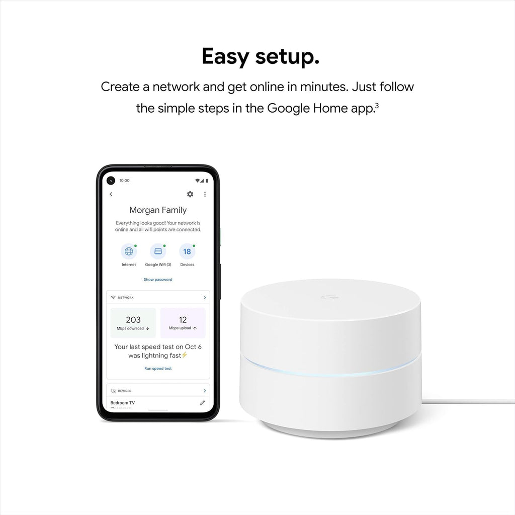 Google WiFi - Mesh WiFi System - WiFi Router Replacement - 3 Pack (Renewed)