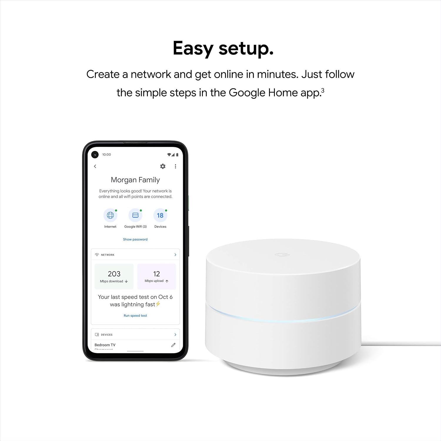 Google WiFi - Mesh WiFi System - WiFi Router Replacement - 3 Pack (Renewed)