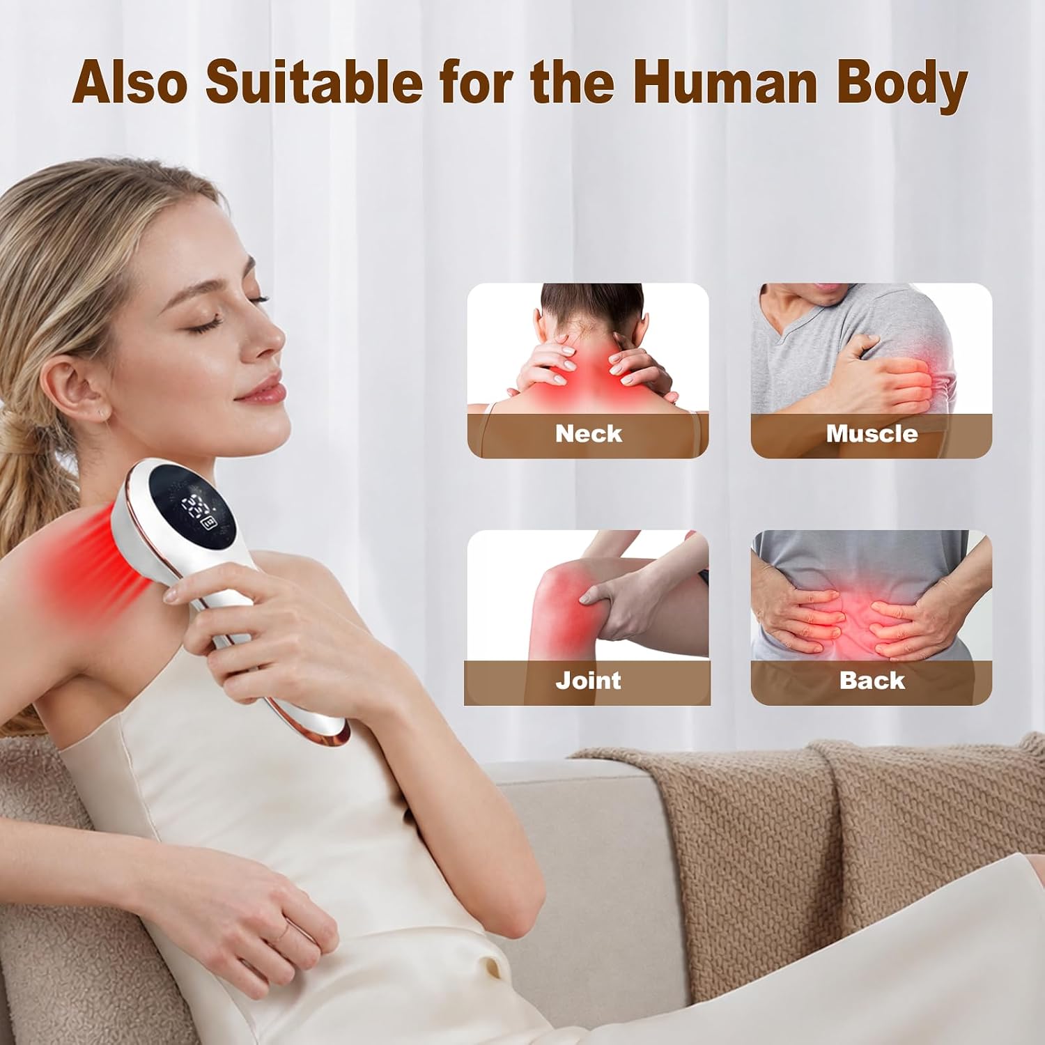 LLLT Cold Laser Therapy Device, Handheld Red Light Therapy for Dogs Cats Pets, Arthritis Human/Pet Pain Relief, Muscle & Joint Healing for Daily Home Use