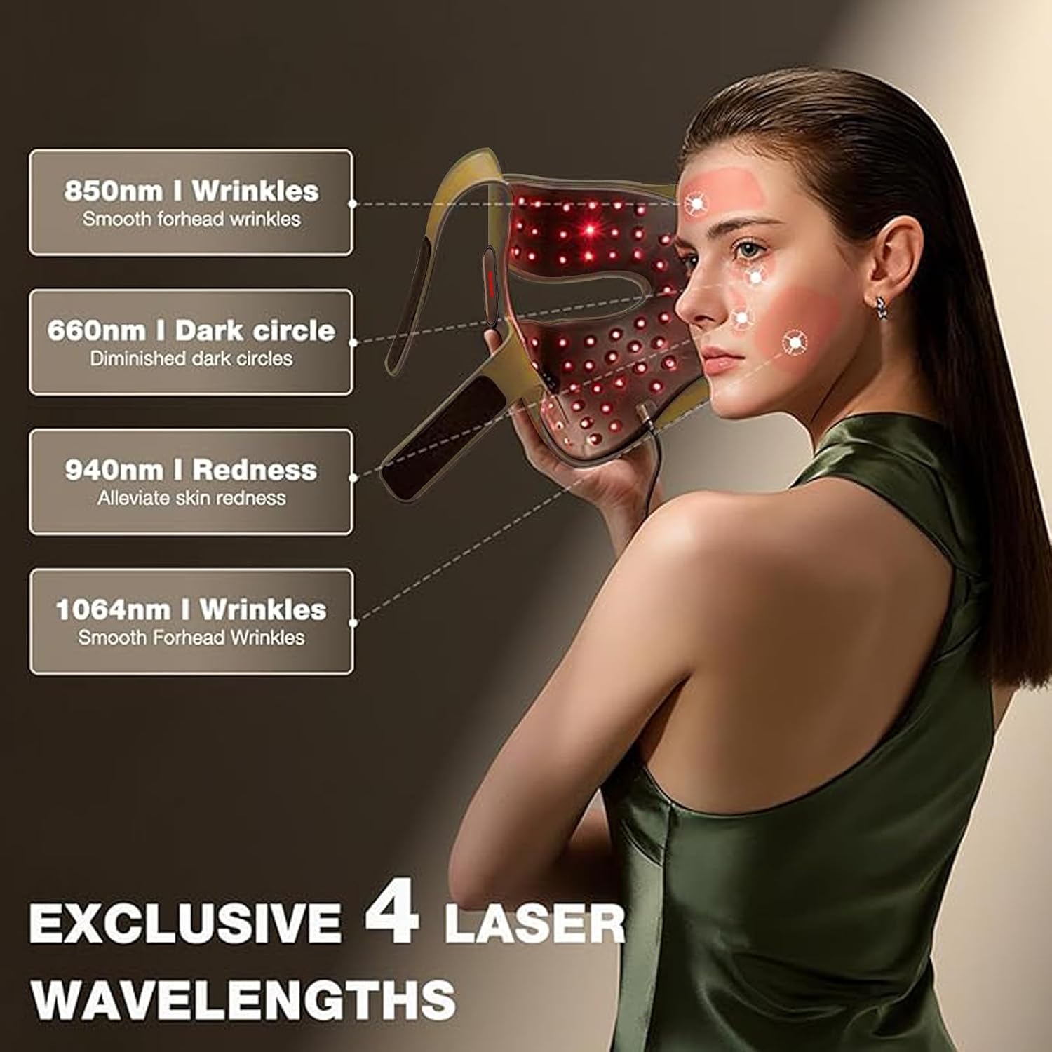 JOVS 4D Laser Light Therapy Mask (Gold)