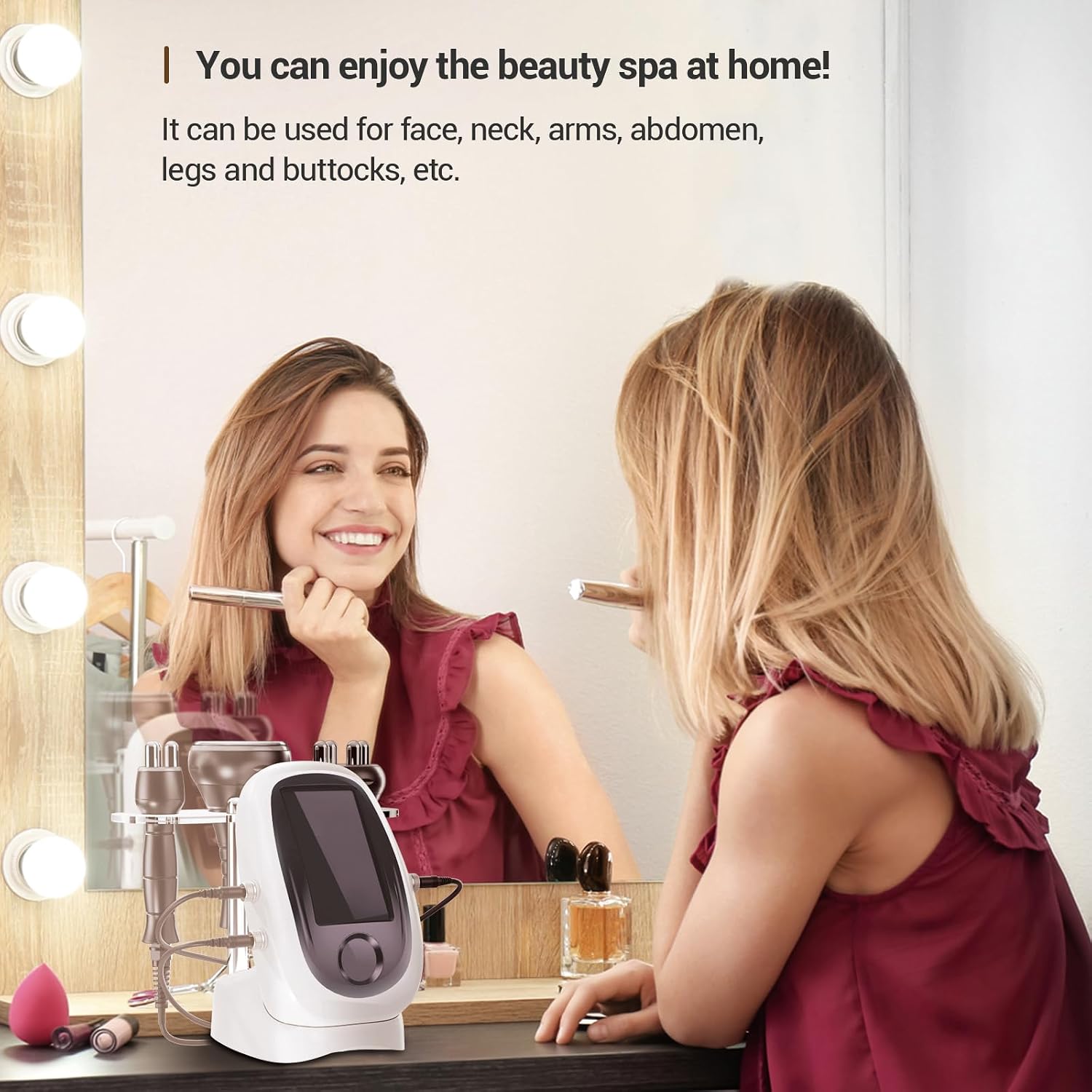 MZONG Non - Wireless RF Skin Rejuvenator - LED Light Combo for Face & Body Wrinkle Reduction