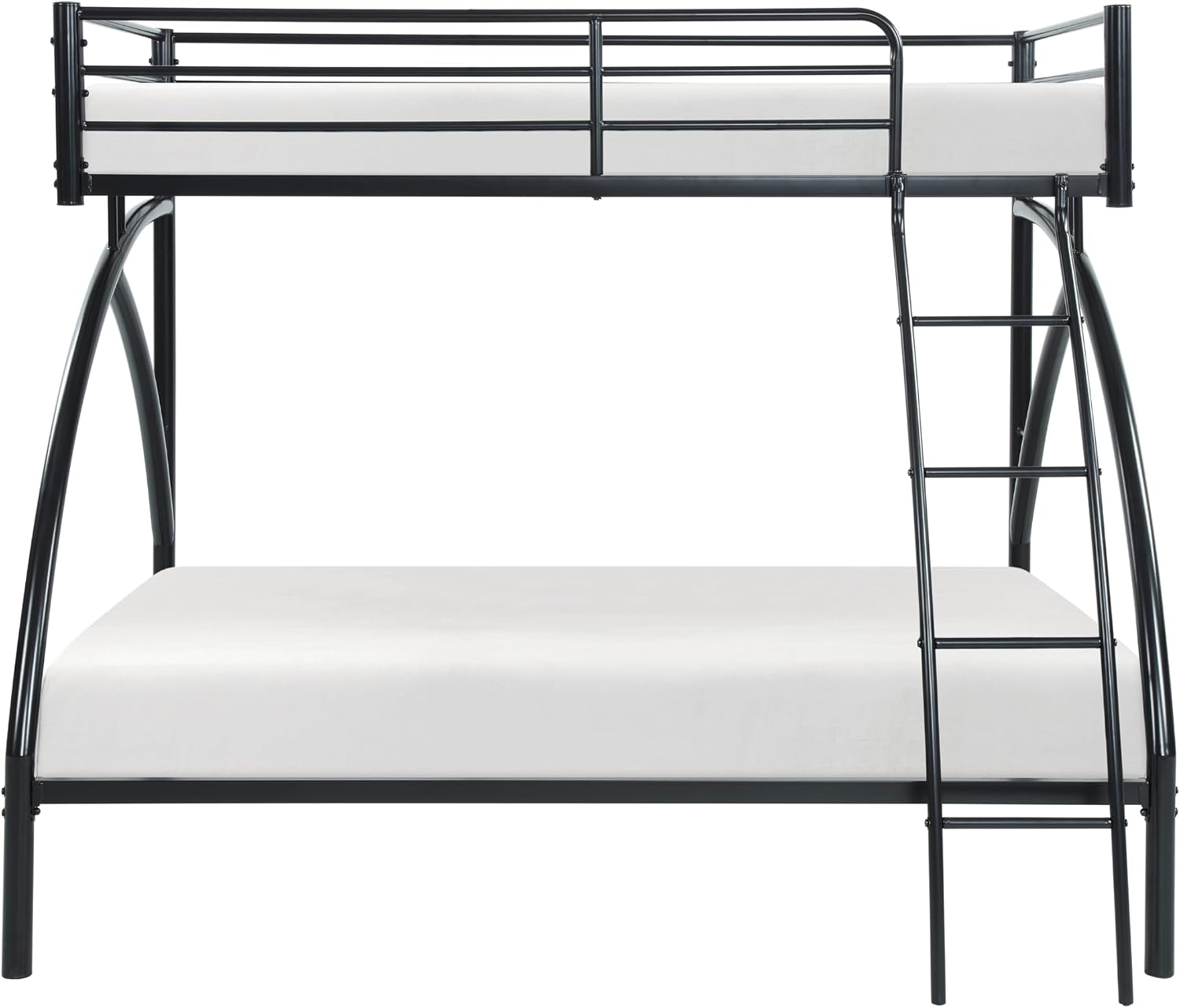 GOWE Black Metal Frame Twin/Full Bunk Bed, Youth Bed, Youth Bedroom Furniture, Easy Assembly