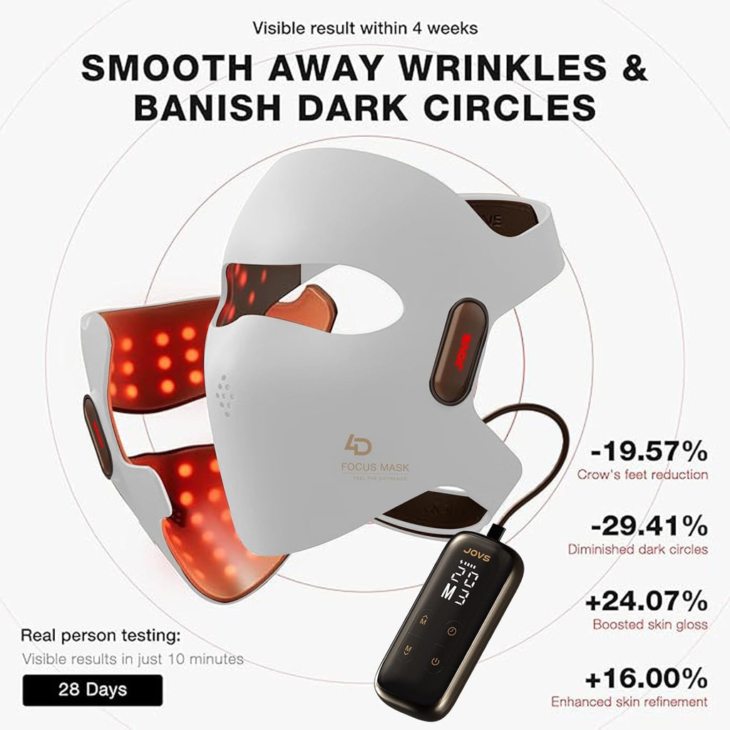 JOVS Laser Light Therapy Mask for Face (White)