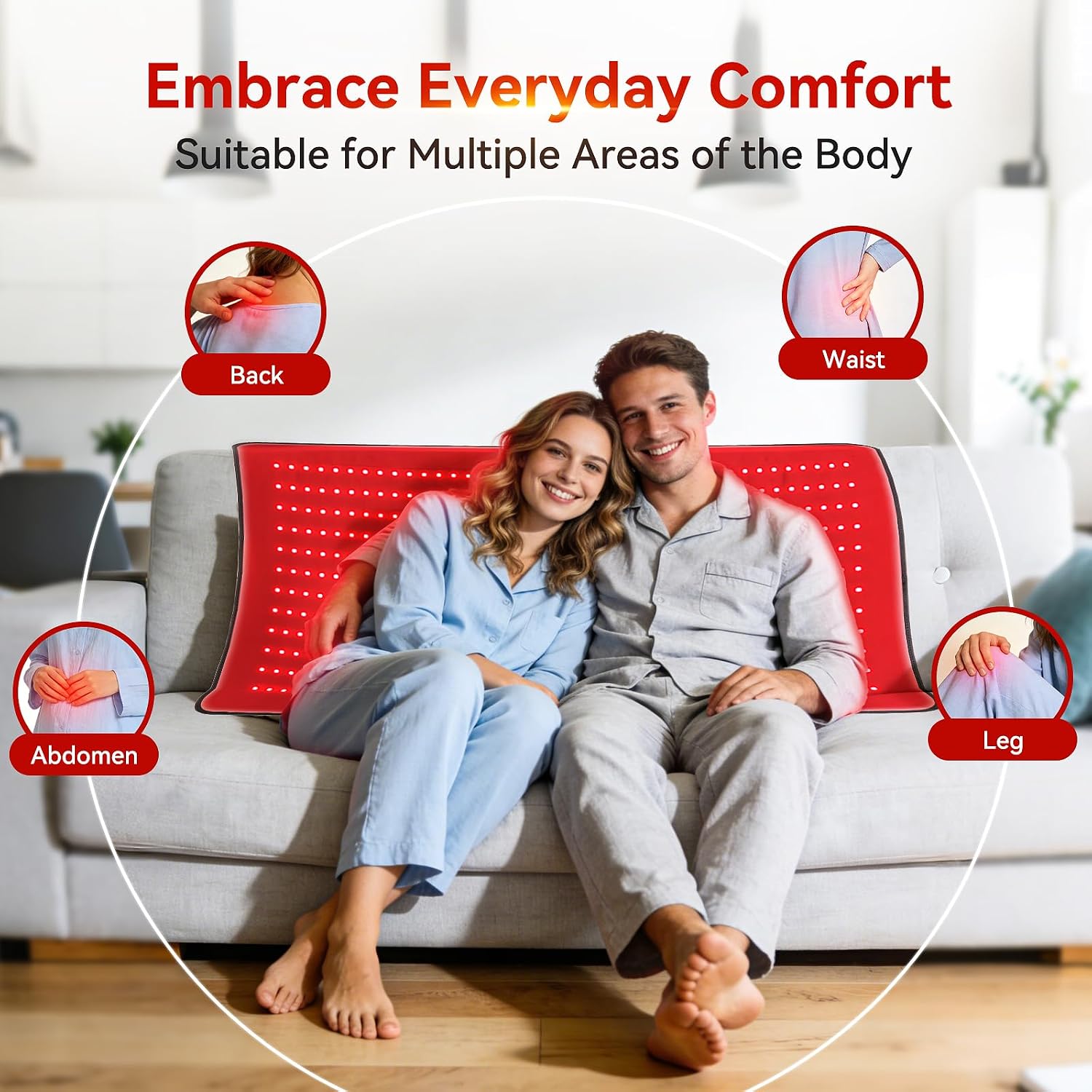 Full Body Red Light Therapy Mat with 640 LEDs, 3-in-1 660nm & 850nm TPU Infrared Light Blanket, 38' x 23.6' Foldable Therapy Pad with Timer Controller Pulse Modes for Home Use 48W