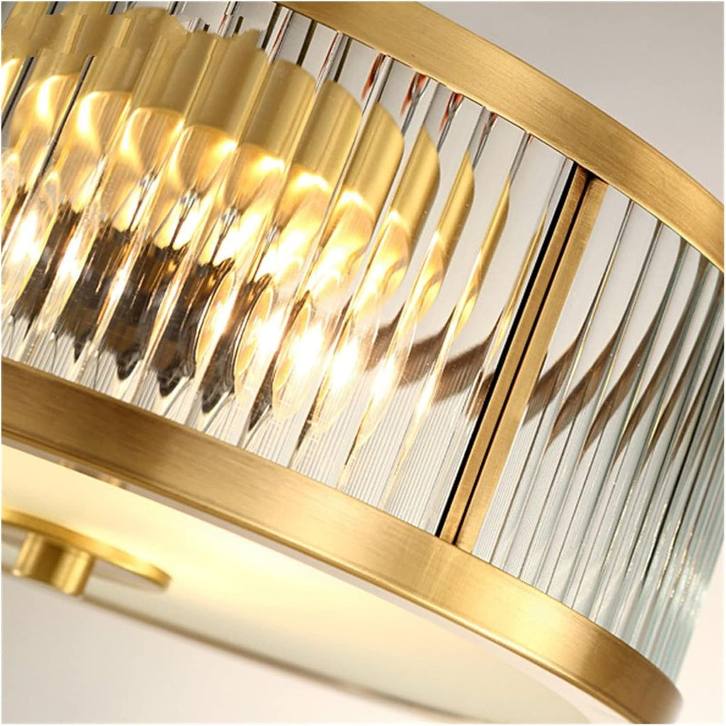 Chandeliers, LED Modern Chandelier Lamp, LED Ceiling Lights Luxury Vintage Glass Copper Luminarias Living Room Bedroom Ceiling Home Lighting,Modern LED Chande(D35*H15CM)