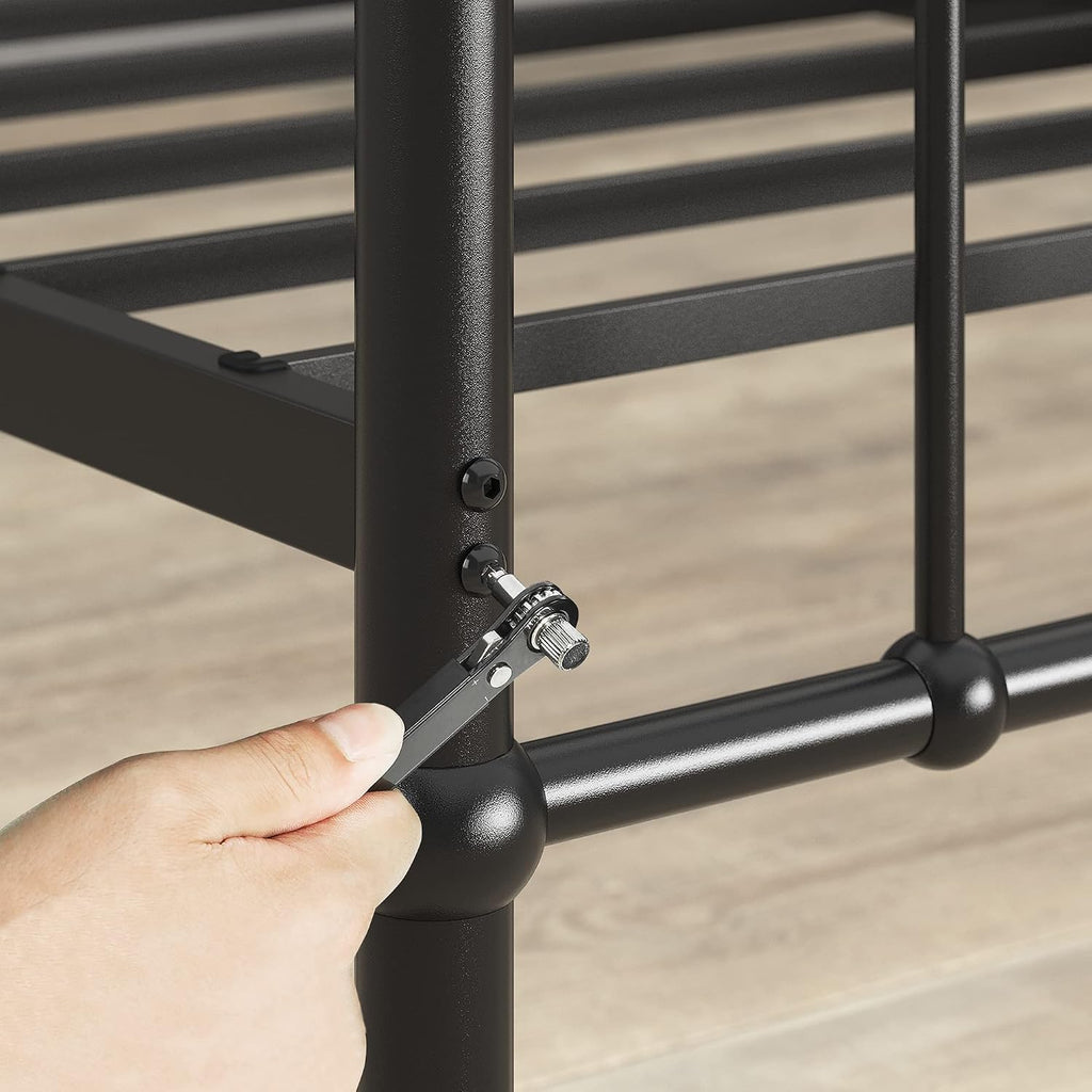 Zinus Florence Metal Platform Bed Frame, Mattress Foundation, No Box Spring Needed, Easy Assembly, Black, Twin