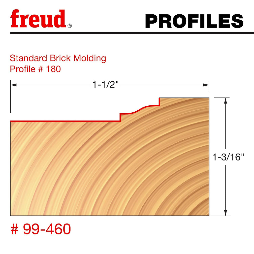Freud 99-460: 3-1/2' (Dia.) Brick Molding Bit with 1/2' Shank