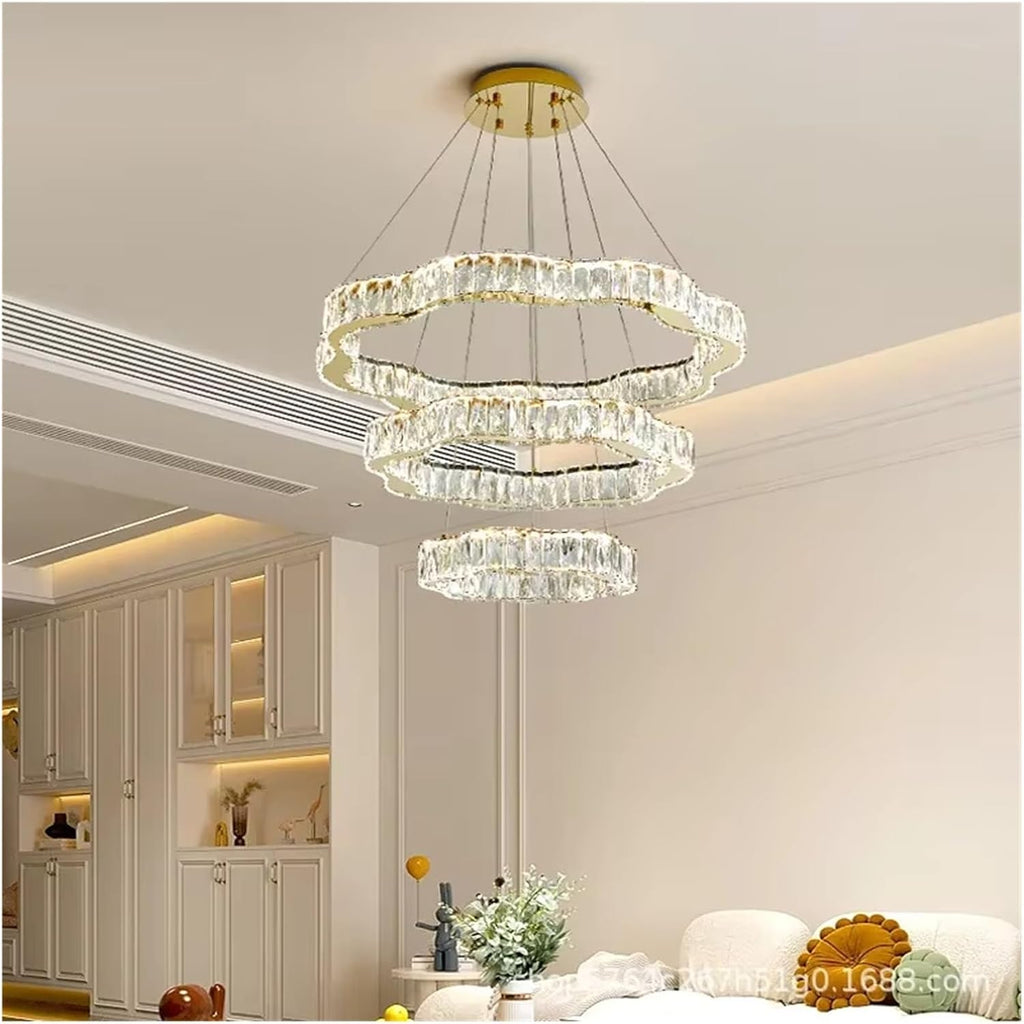 Crystal Chandelier Foyer Steel Petal Led Pendant Lights Indoor Lighting Luminarias Art Decor Hanging Lamp ﻿,Modern Lighting