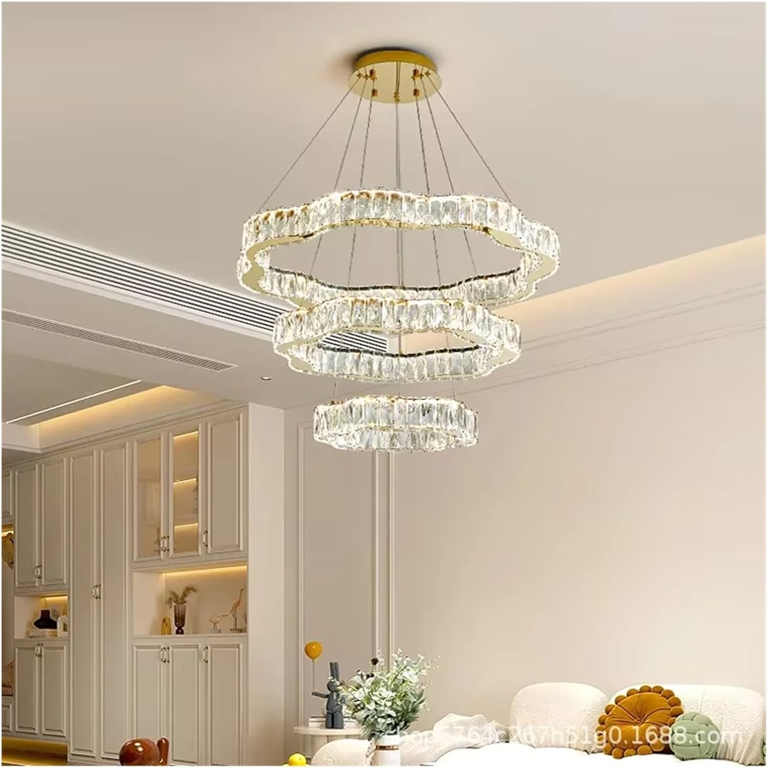 Crystal Chandelier Foyer Steel Petal Led Pendant Lights Indoor Lighting Luminarias Art Decor Hanging Lamp ﻿,Modern Lighting