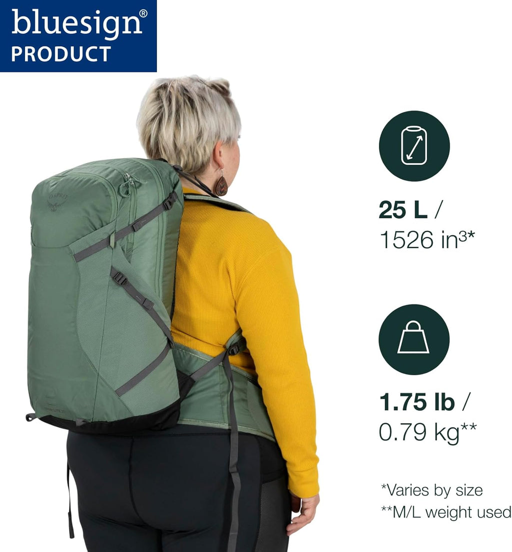 Osprey Sportlite 25L Lightweight Hiking Backpack for Men and Women, Dark Charcoal Grey, S/M, Extended Fit
