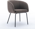 Luxury Velvet Swivel Dining Chairs Set of 2 Beige Chairs for Living Room or Bedroom Single Light Luxury Design Metal Legs Elegant Furniture for Home Décor (Brown Single)