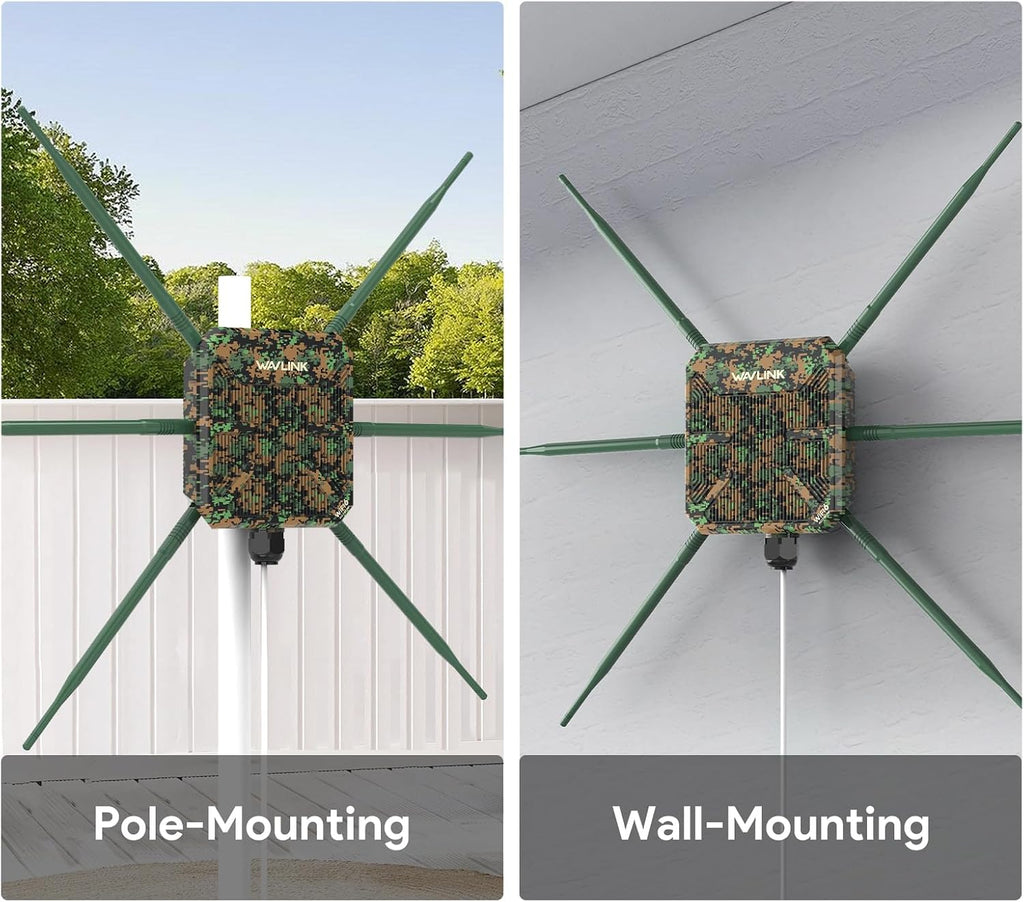 WAVLINK AX3000 Outdoor Mesh WiFi Access Point, 2026 New Model Long Range Outdoor Wireless WiFi Extender Signal Booster - Greenwood