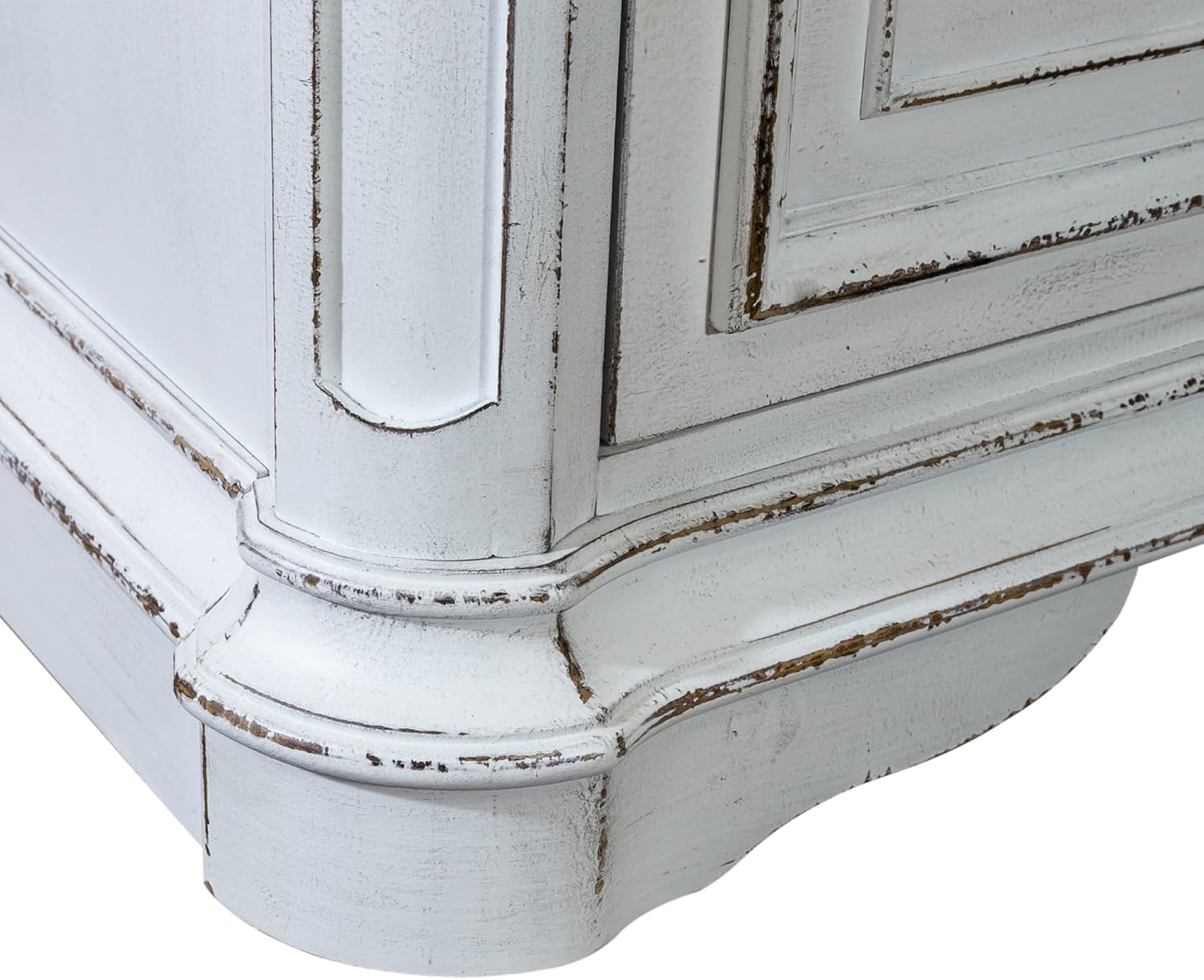 Liberty Furniture Magnolia Manor Filing Credenza for Home Office - Antique White & Weathered Bark