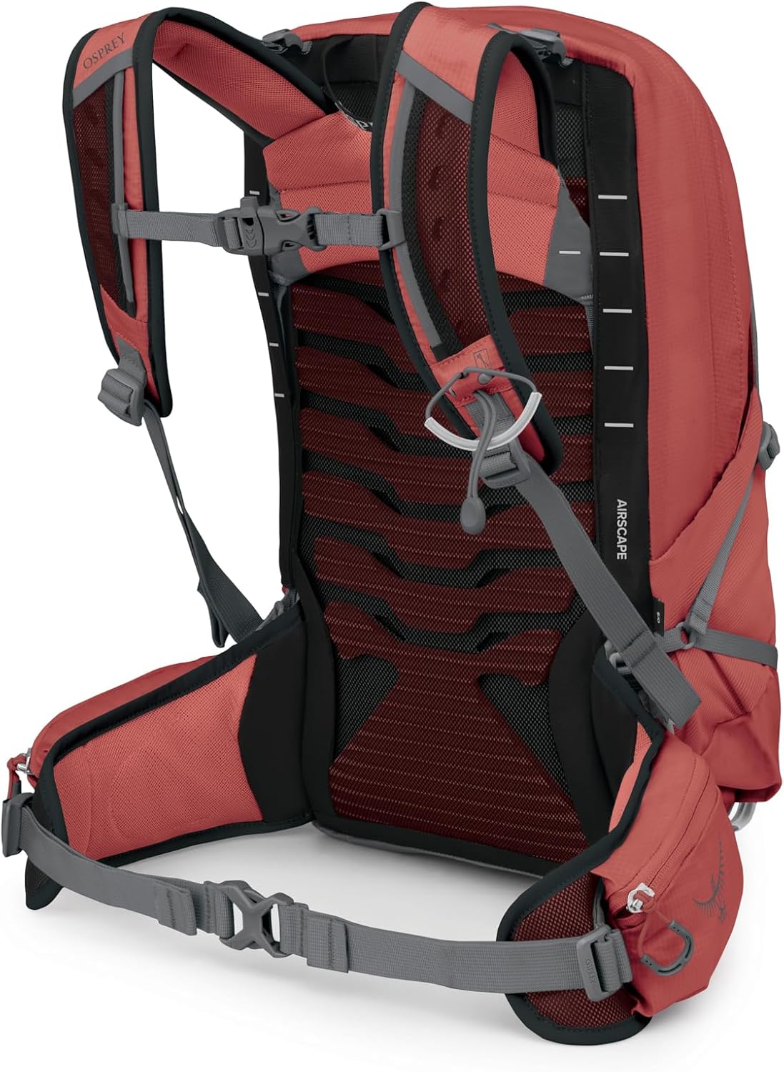 Osprey Tempest 11L Women's Lightweight Hiking Backpack - Small Daypack for Travel & Camping, Red Pampas/Coal Grey