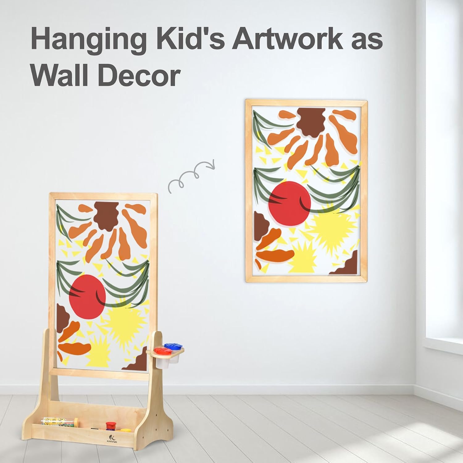 Double-Sided Plexiglass Painting Art Easel, Easy to Clean, Kids Drawing Board On Both Sides, Fun Arts and Crafts Activity for Boys and Girls Indoor and Outdoor