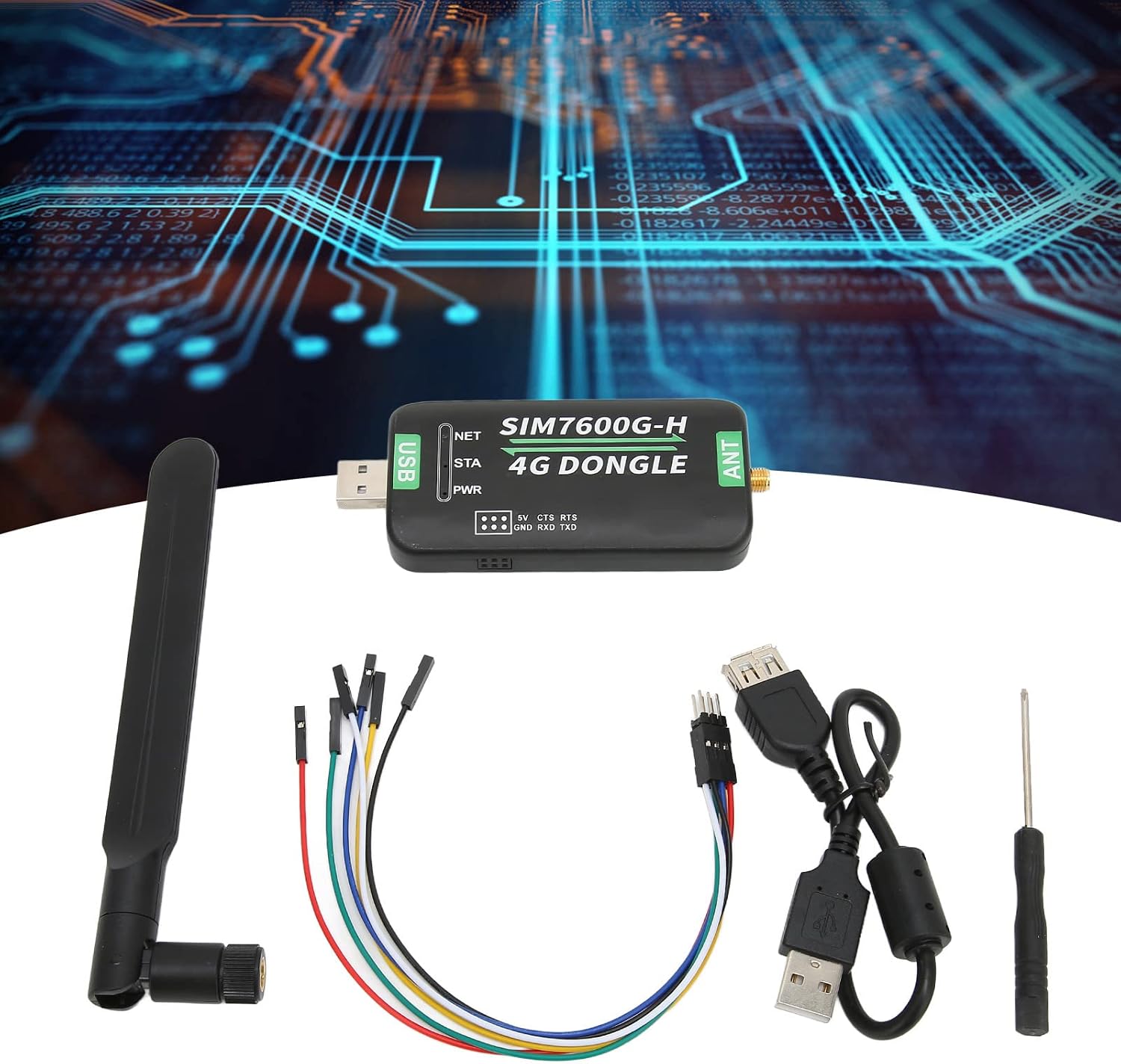 4G LTE USB WiFi Modem, LTE/4G 150 Mbps Mobile Module with SIM Card Slot, High Speed Portable Travel Hotspot Mini Router Supports UART for PC, Industrial Computer