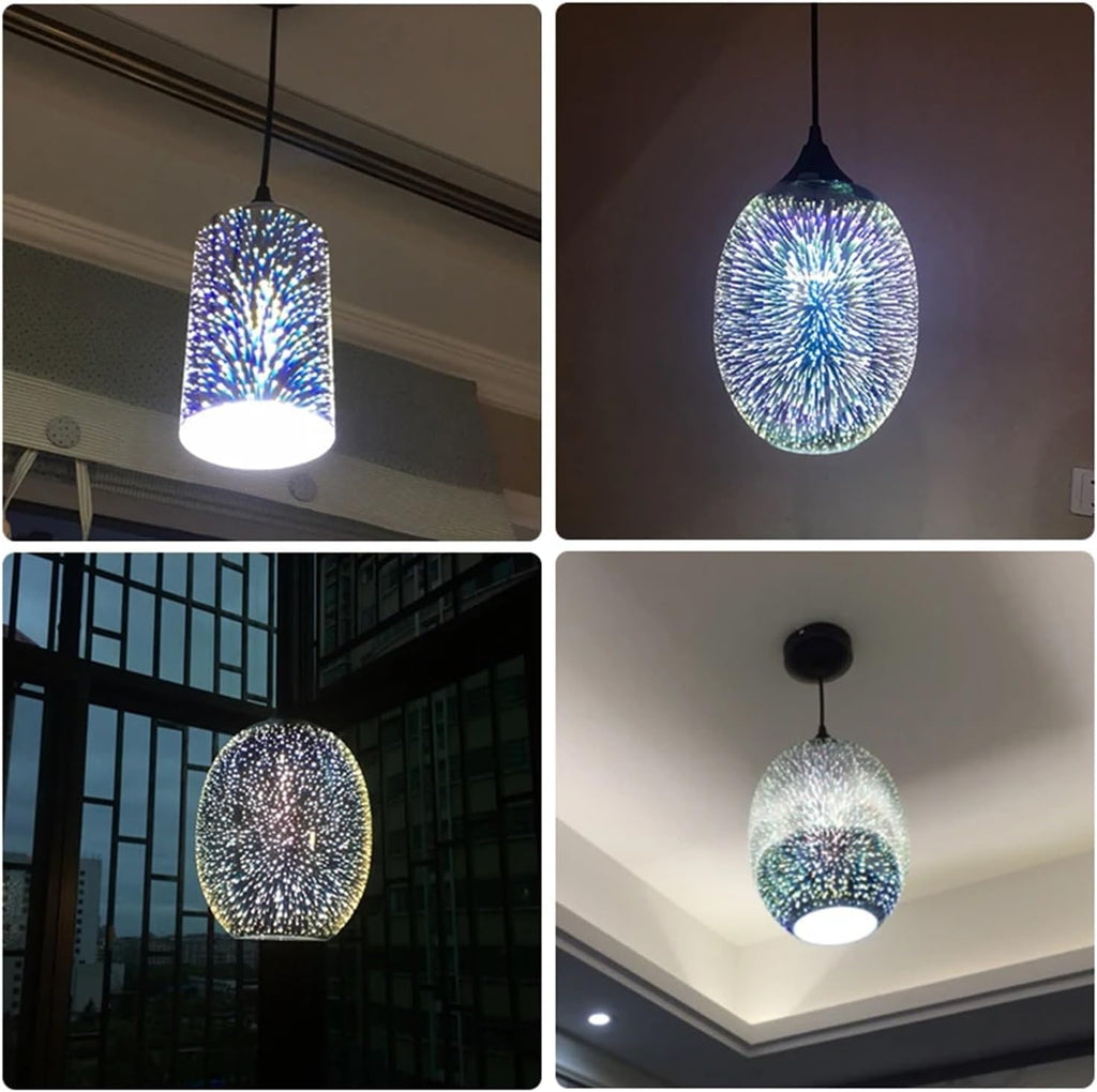 Chandelier, Nordic Colorful Glass Pendant Lights for Furniture Living Room Chandelier Decoration Modern 3D Shade Lamp Luminarias(D)