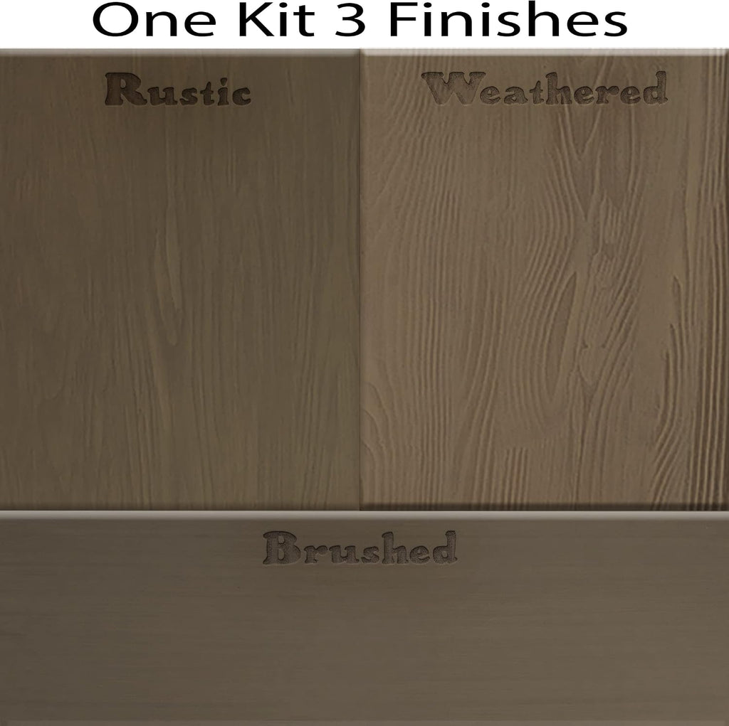 Retique It Wood Finish Countertop Kit – GO Beyond Faux Wood with Paintable Liquid Wood Based Primer and Gel Stain - Graining Tools Included (Countertop Kit, Black Walnut)