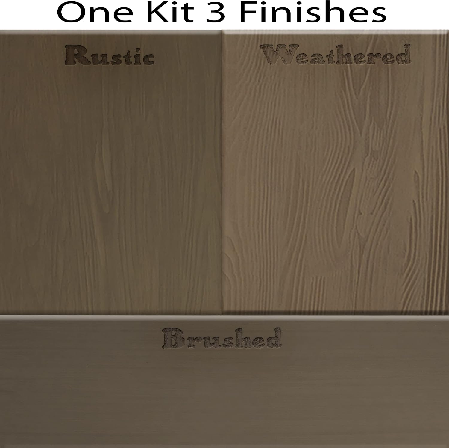 Retique It Wood Finish Countertop Kit – GO Beyond Faux Wood with Paintable Liquid Wood Based Primer and Gel Stain - Graining Tools Included (Countertop Kit, Black Walnut)