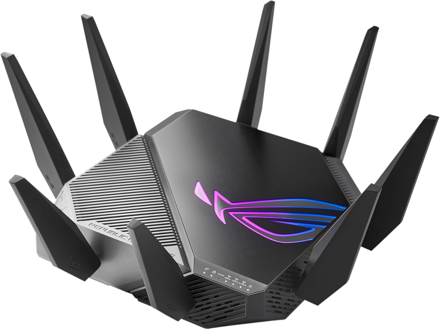 ASUS ROG Rapture GT-AXE11000 Tri-Band WiFi 6E Extendable Gaming Router, 6GHz Band, 2.5G Port, Triple-Level Game Acceleration, VPN Fusion, Subscription-Free Network Security, AiMesh Compatible