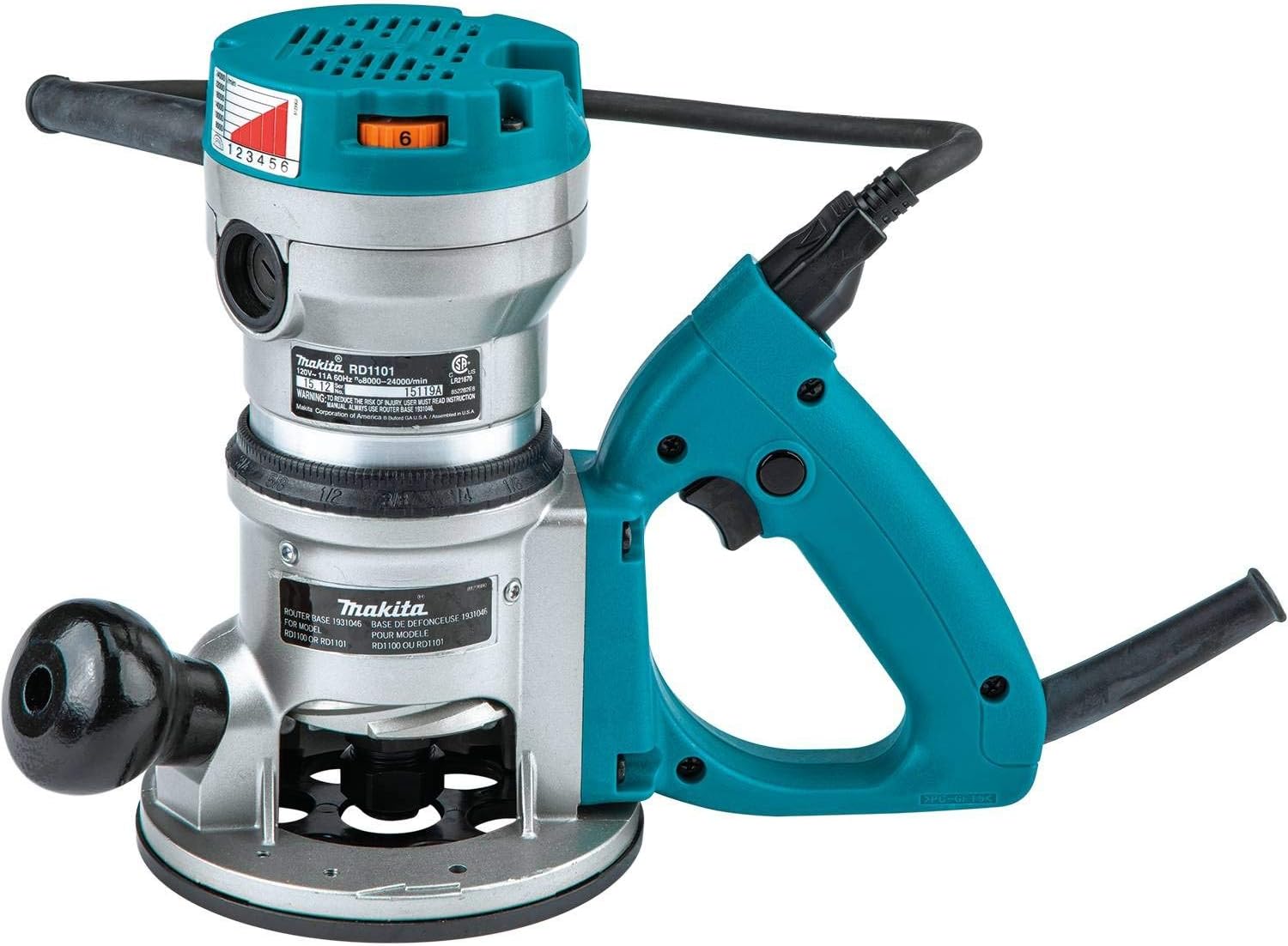 Makita RD1101 2-1/4 HP* D-Handle Router