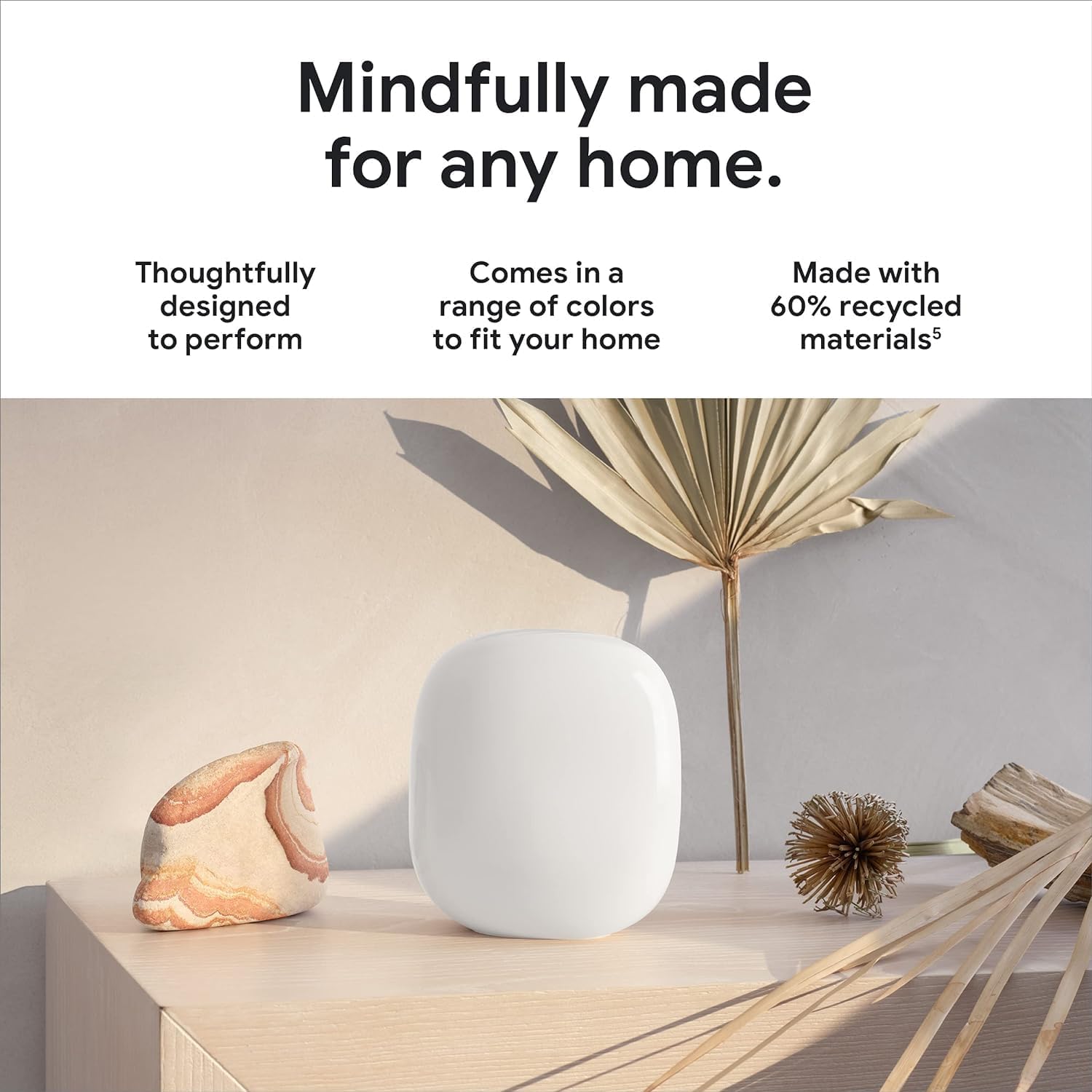 Google Nest WiFi Pro - Wi-Fi 6E - Reliable Home Wi-Fi System with Fast Speed and Whole Home Coverage - Mesh Router - Non-Retail Packaging - 4 Pack - Snow