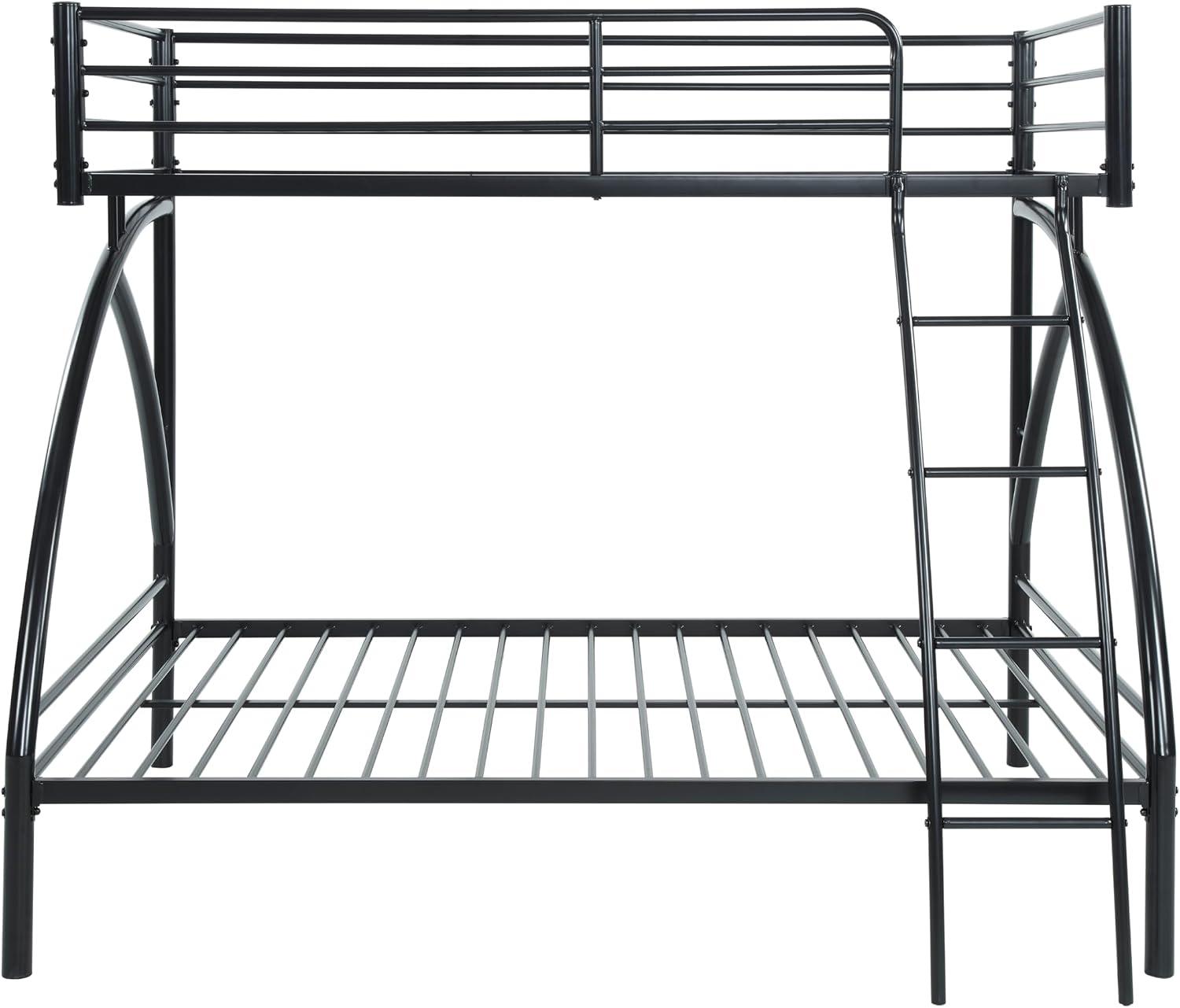 GOWE Black Metal Frame Twin/Full Bunk Bed, Youth Bed, Youth Bedroom Furniture, Easy Assembly