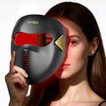 4D Wireless Red Light Therapy for Face, 328 LEDs 4 Modes LED Face Mask for Youthful Skin, 4000mAh 4Hours Rechargeable Smart Remote, Eye Protection, Skincare Wrinkles, Fine Lines, Dark Spots for Women