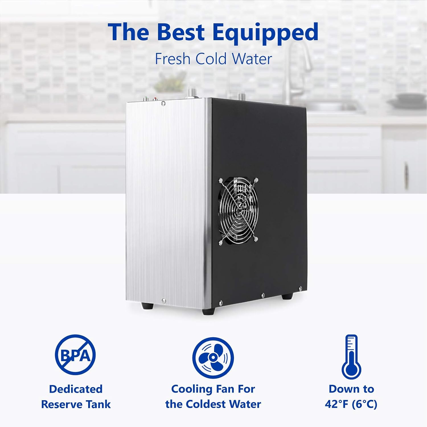 Express Water Universal Chiller Cooling System for Water Filters – Compatible with Reverse Osmosis Filtration Systems – Includes ¼' Quick Connect Set-Up