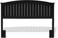 Finley Wooden Headboard Panel with Curved Top Rail Design, Black Finish, Full / Queen
