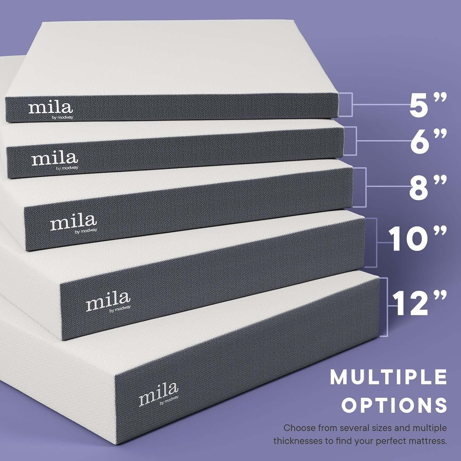 Modway Mila Firm 6' Fiberglass Free Memory Foam Full Mattress