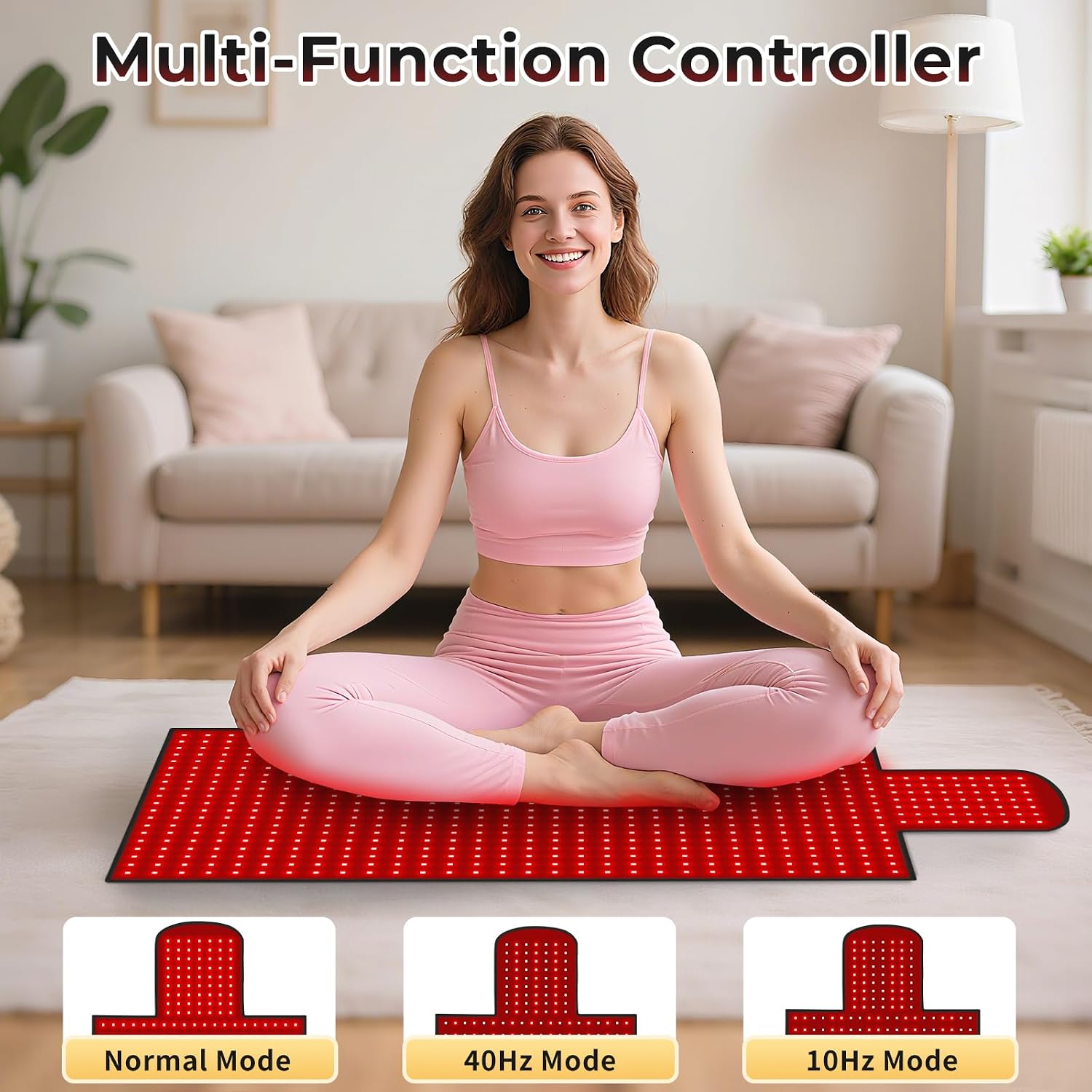 LITDUCK Body Red Light Therapy Mat, Eligible Red Light Therapy Blanket, 2in1 LEDs(660nm& 850nm), Premium Leather, Adjustable Timer & Intensity 36.3'*15.8'