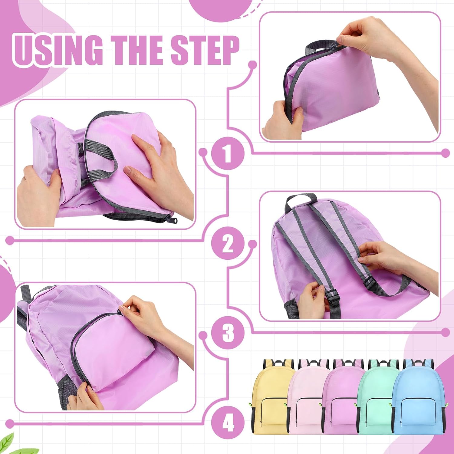 Eccliy 50 Pack Backpacks Bulk 17 Inches Back Pack Basic Backpack for Adult Lightweight Outdoor Travel Bookbags (5 Basic Color)