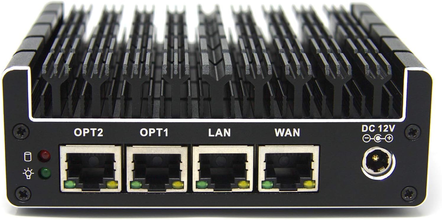 Protectli Vault FW4B - 4 Port, Firewall Micro Appliance/Mini PC - Intel Quad Core (Celeron J3160), AES-NI, Barebone