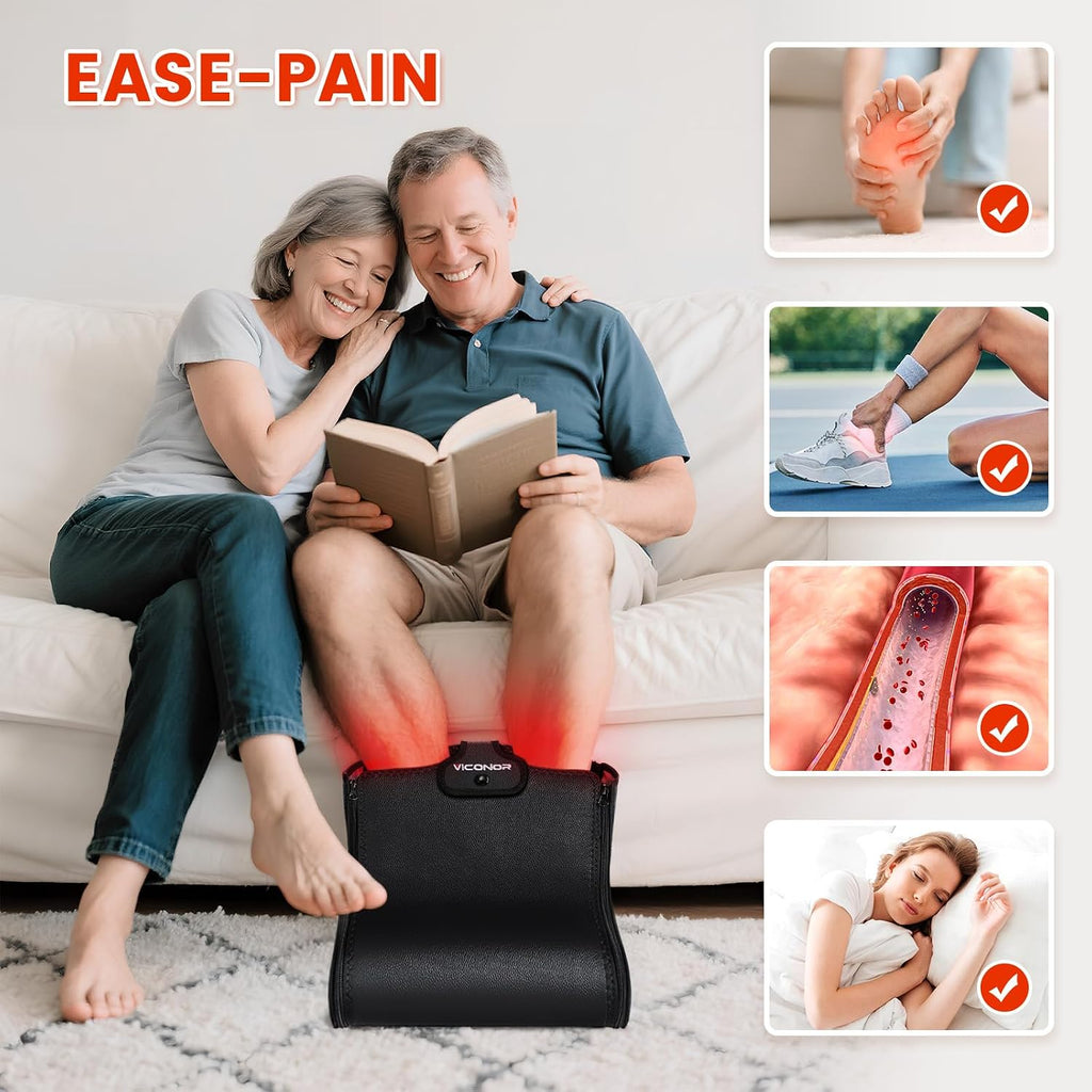 Red Light Therapy for Feet, Infrared Light Therapy for Feet Neuropathy with 200 LEDs 3-in-1 Chip 660nm Red Light-Therapy & 850nm Infrared Light Device for Body Full Coverage Detachable by Zips