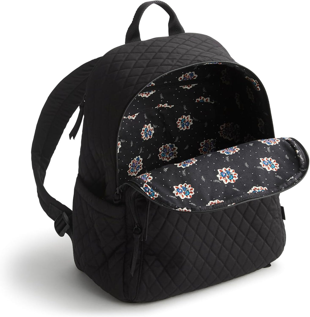 Vera Bradley Women's Premium Cotton Bancroft Backpack, Moonless Night, One Size