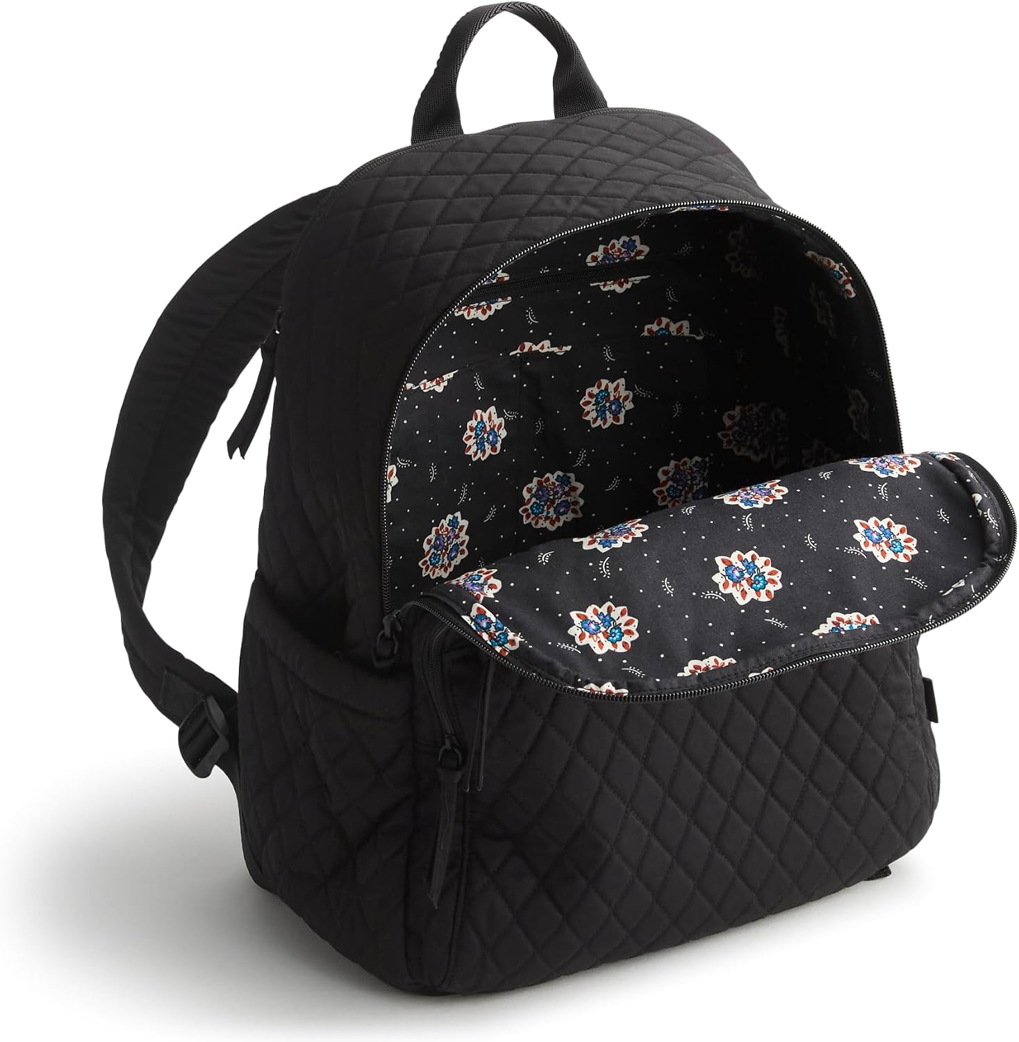Vera Bradley Women's Premium Cotton Bancroft Backpack, Moonless Night, One Size