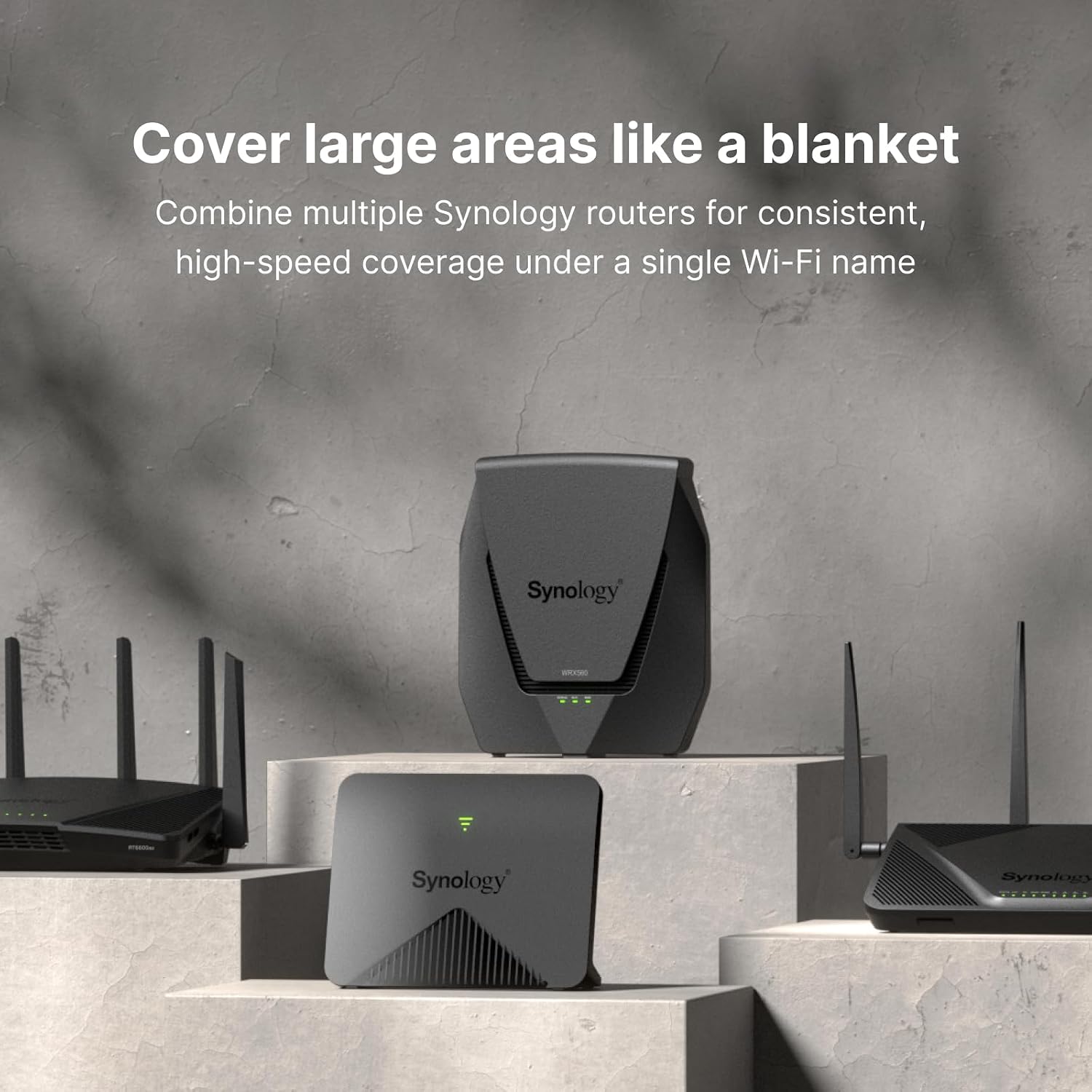 Synology RT6600ax - Tri-Band 4x4 160MHz Wi-Fi router, 2.5Gbps Ethernet, VLAN segmentation, Multiple SSIDs, parental controls, Threat Prevention, VPN (US Version)