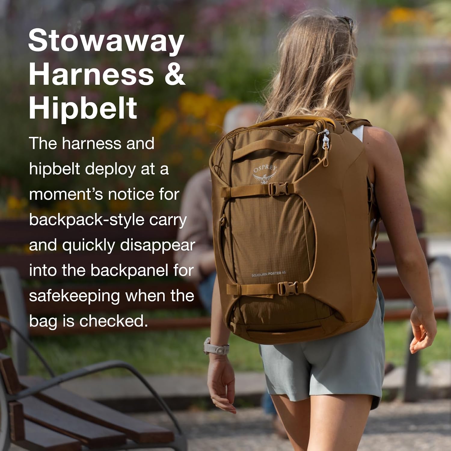 Osprey Sojourn Porter 30L Travel Backpack - Carry-On Compliant Luggage with StraightJacket Compression and Padded Laptop Sleeve - Durable Pack for International or Urban Travel, Brindle Brown