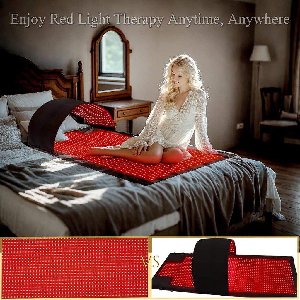 2026 Upgraded Red Light Therapy for Body,4 Modes Full Body Pain Relief,Large Size Dual-Wave LEDs(660nm&850nm),5-Level Intensity,10–90 Min Timer,Infrared Light Therapy Device for Home Use,Black