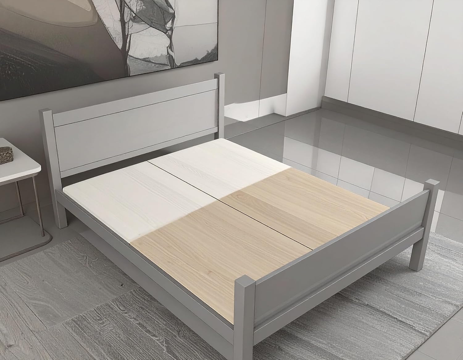 Mielmoon Luxury Strong Fully Assembled Slats for Mattress/Bed Support Bunkie Board (Twin)