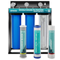 Nu Aqua 3-Stage Main Line Heavy Metal Whole House Water Filter System (20' x 4.5') | Reduce Heavy Metals, Chlorine, Odors | Sediment, Heavy Metal KFD GAC, Carbon Block Filtration - Home Filtration