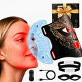 Red Light Therapy Mask for Face, 7-in-1 LED Face Mask with 850nm NIR, Rechargeable Red Light Face Mask with Wireless Remote & Timer, Portable LED Light Therapy Mask for Home & Travel