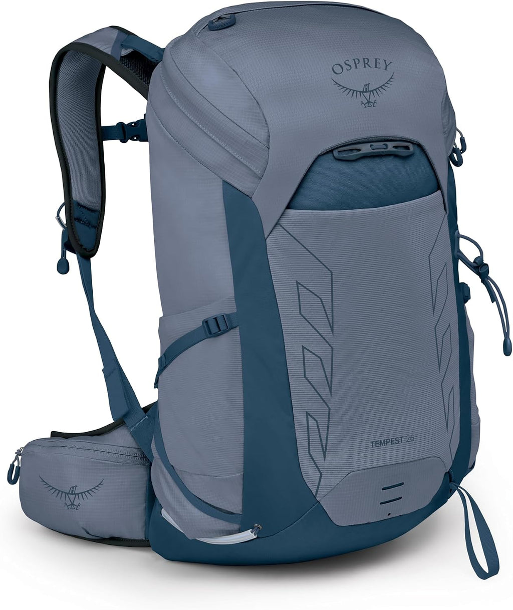 Osprey Tempest 26L Women's Lightweight Hiking Backpack - Daypack for Travel & Camping, Anchor Blue/Atlas