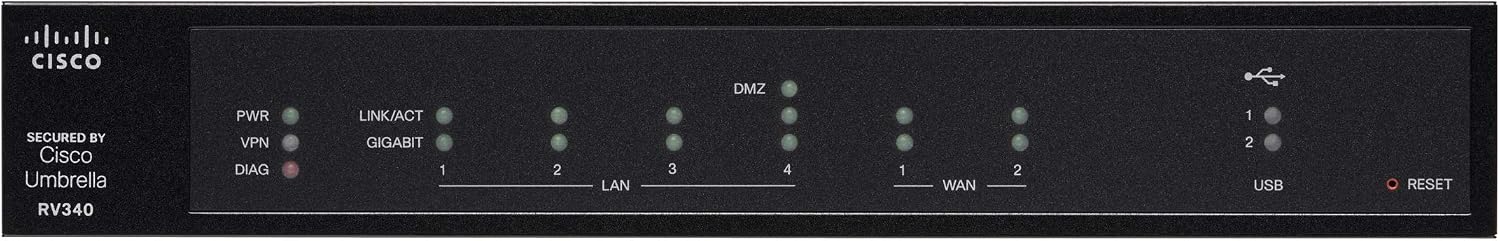 Cisco RV340-K9-NA RV340 Dual WAN Gigabit Router (Renewed)