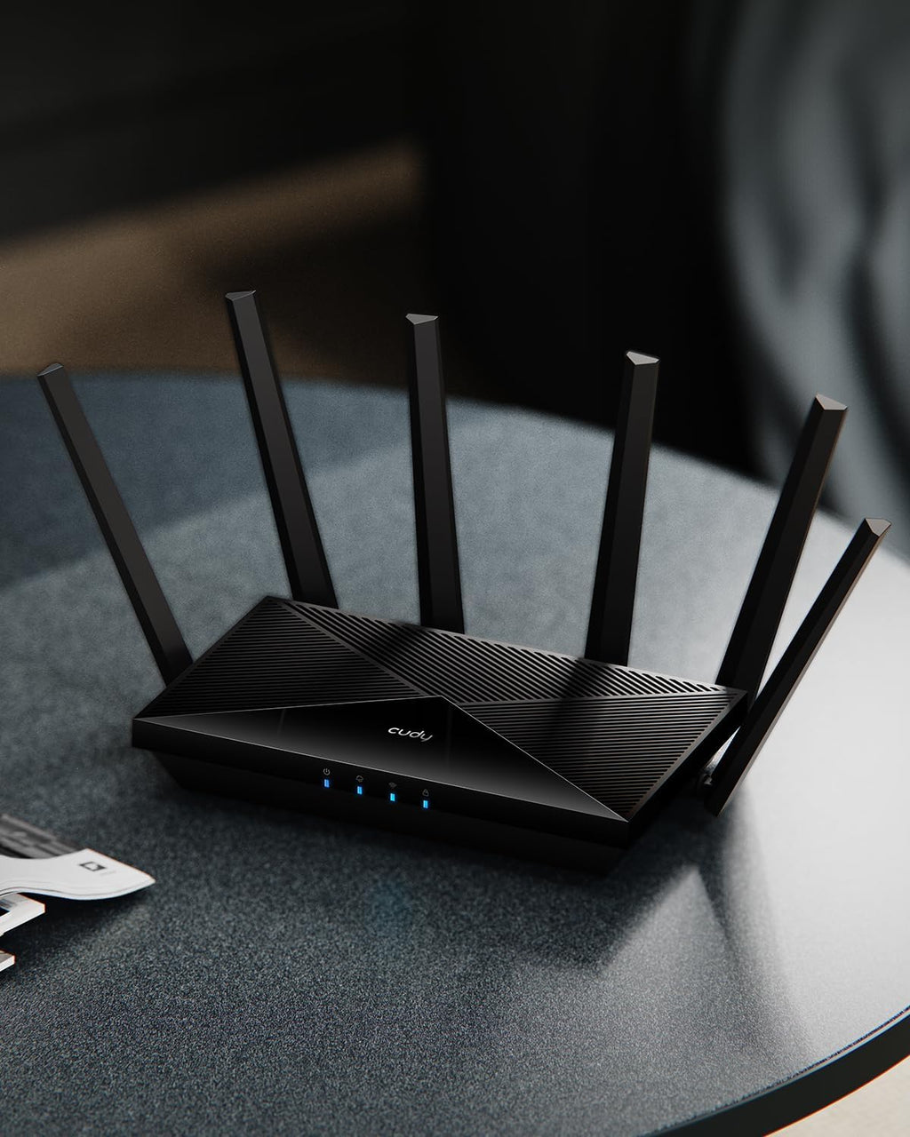 Cudy Tri-Band WiFi 7 BE11000 Router, 6-Stream 10 Gbps, 4 × 2.5G Ports, Up to 11000Mbps, VPN Server and Client, Cudy APP and Mesh, 6 × High-gain Antennas, WR11000 (Renewed)
