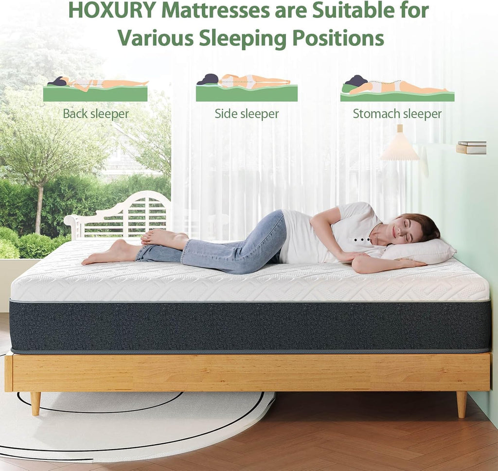 Twin Mattress, 8 Inch Green Tea Memory Foam Mattress in a Box, Medium Firm Twin Size Mattress for Pressure Relief, CertiPUR-US Certified