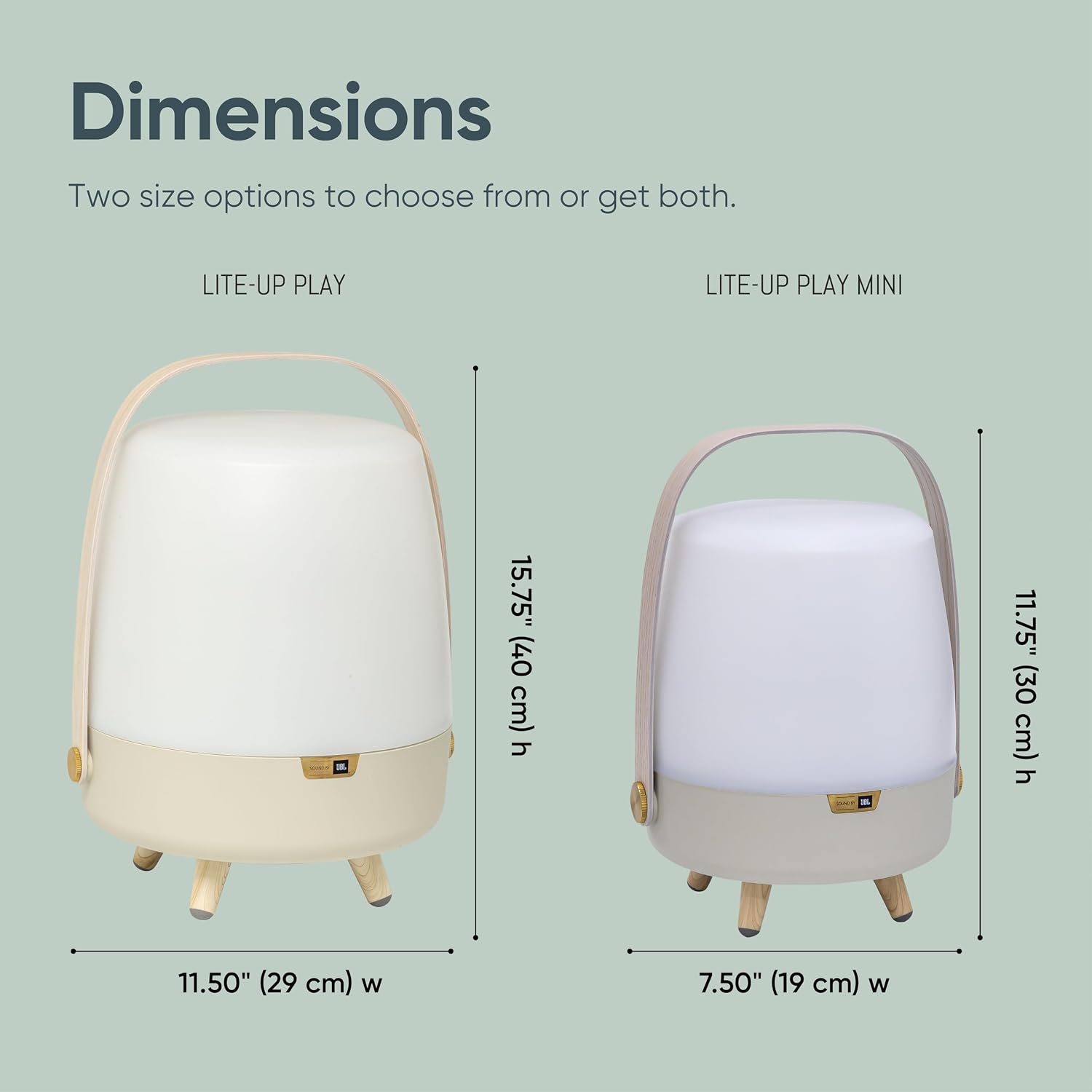Kooduu Mini Bluetooth Speaker Lamp with Sound by JBL - Cordless, Rechargeable Speaker & Lamp for Indoor/Outdoor Use, Sand