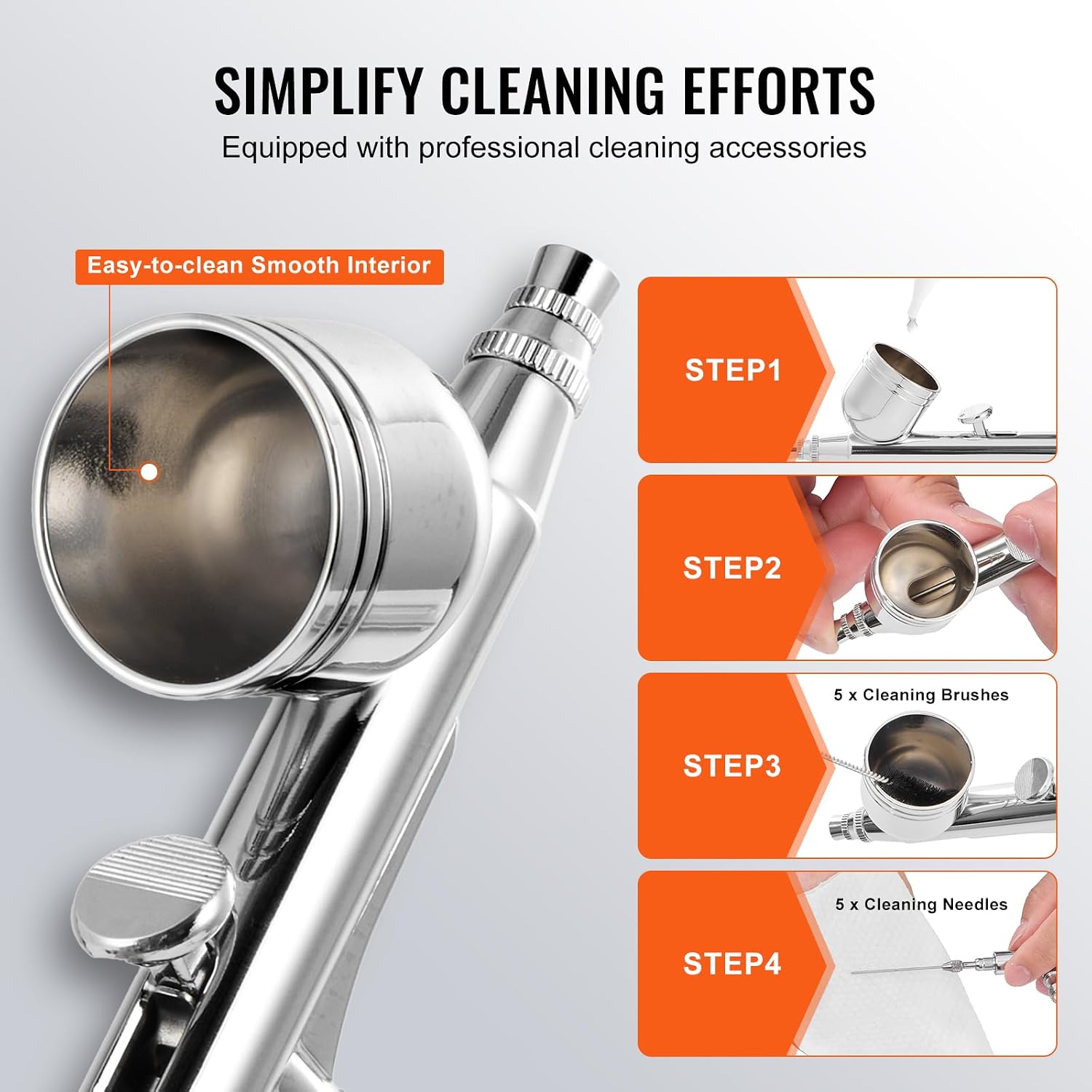 VEVOR Airbrush Kit, Air Brush Set Kit with 3.5L Air Storage Tank, Dual Fan Air Tank Compressor System with 0.3 mm Tip Airbrush, Holder, Color Mixing Wheel, Cleaning Brush Set, Art Nail Cookie Tattoo